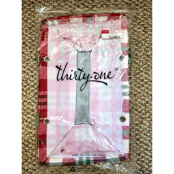 Thirty-One Holiday Plaid Deluxe Utility Tote - Picture 1 of 2
